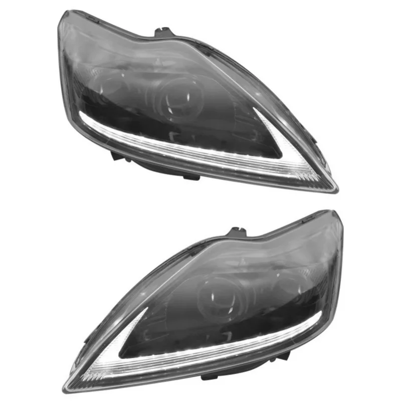 Headlight assembly for Ford Focus 2009-2014 convert Lens Daytime Running Light Turn signal