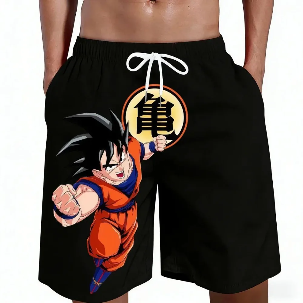 Pantalones Cortos de Playa con Símbolo de Goku Kame de Dragon Ball 2026 para Hombre y Mujer, Bañador Retro con Gráficos de Anime, Pantalones Cortos Casuales de Verano