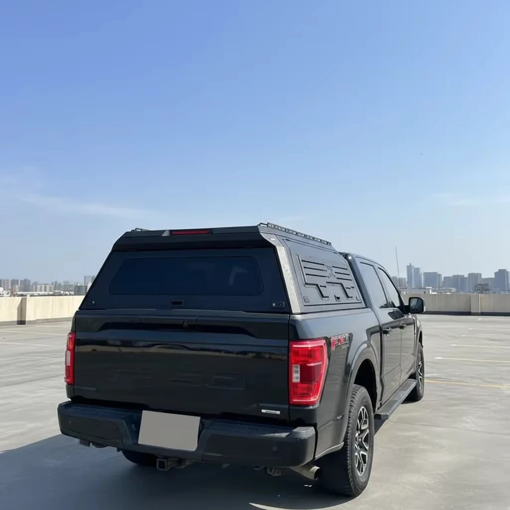 Manganese Steel No Drill Installation High Quality Waterproof Hard Top Pickup Truck Bed Cover Canopy Topper for Fords F150 5.7FT