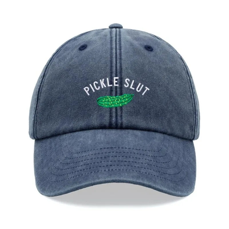 1pc Personality Washed Pickle Slt Baseball Caps for Men, Windyproof Sunshine Adjustable Multifunctional Driver Cap for Daliywear