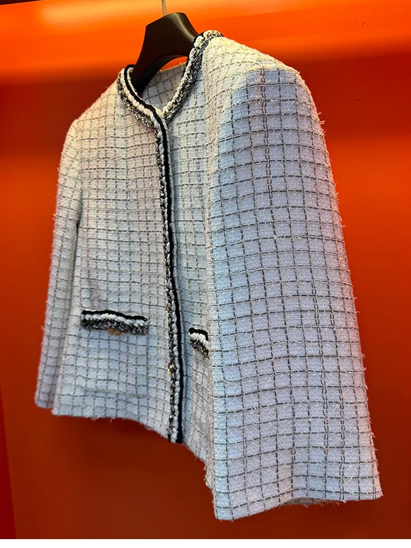 Herfst Nieuwe Sle Little Fraance Sle Geweven Ontwerp Cowl Ne Jas Ele Ronde Ne Bovenkleding Dames Jaet