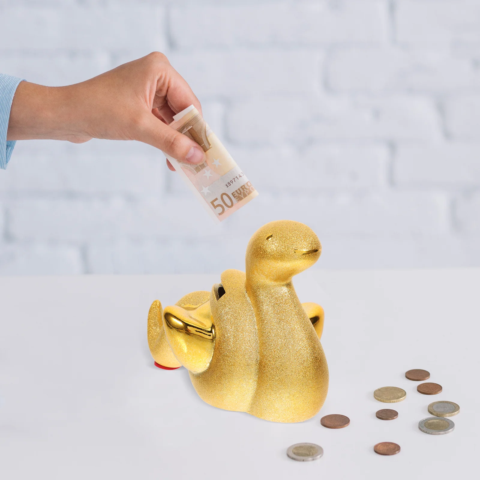 

Ceramic Snake Piggy Bank 2025 Year Home Decoration Large Capacity Coin Container Snake Ornament Lucky Money Box