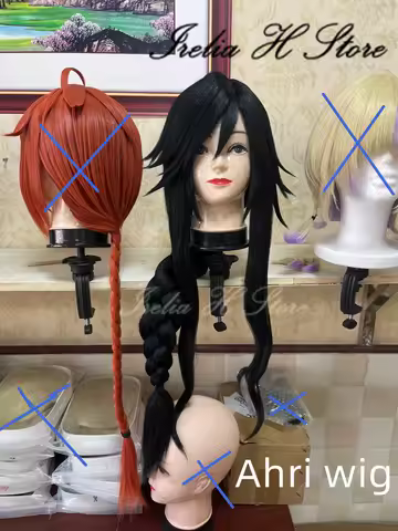 Irelia H Store ahri wig from LOL Ahri cosplay wig classical skin wig black version