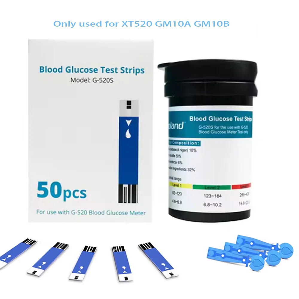 50/100/150/200 pcs for Blood Glucose Meter Test Strips and Lancets Medical Blood Sugar Test Diabetes Accessories Glucometer Kit
