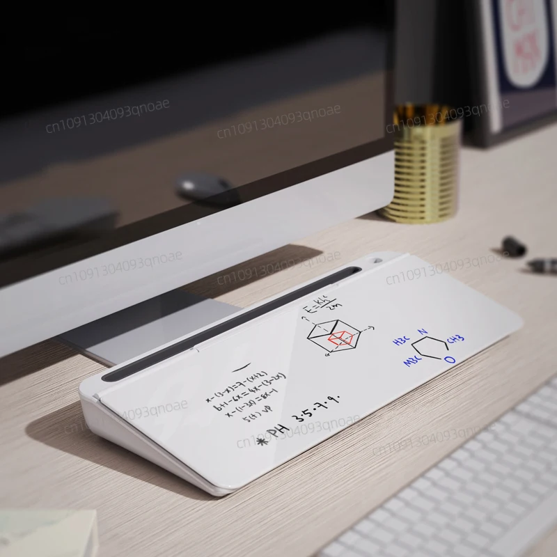 

Desktop Keyboard Mini Whiteboard Writing Board Tempered Glass Business Office Erasable Note Memo Dry Erase Board Wrist Rest