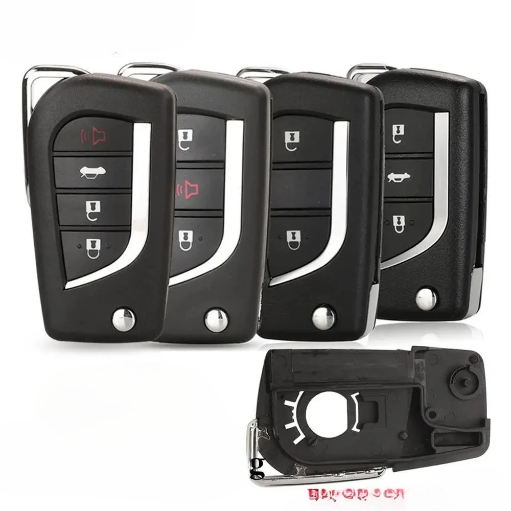 

Jinyuqin флип-складной чехол для дистанционного ключа подходит для держателя CR2016 для Toyota Levin Camry Reiz Highlander Corolla VA2 Toy48 Toy43