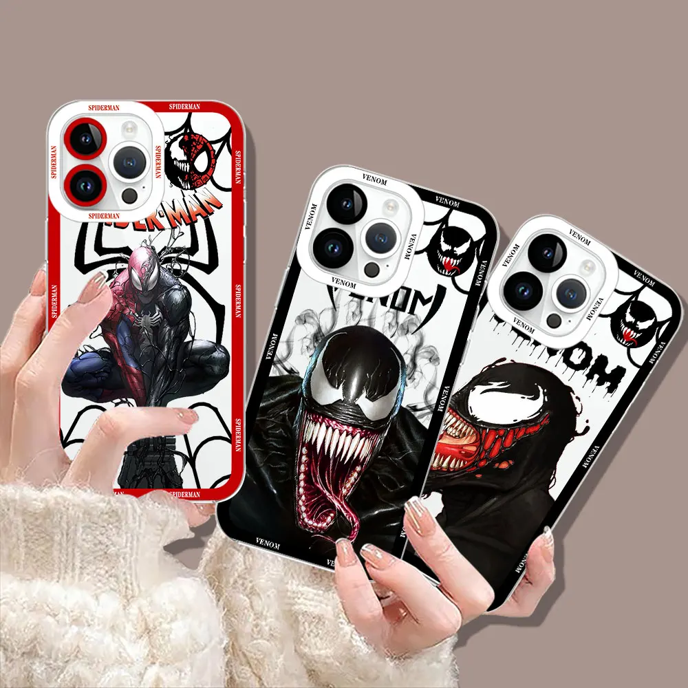 Marvel Venom SpiderMan Cover For Realme 10 9 9I 8 8I 7 7I 6 5 C67 C55 C53 C35 C33 C31 C30 C21Y C21 C20 C15 C12 C11 Pro Plus Case