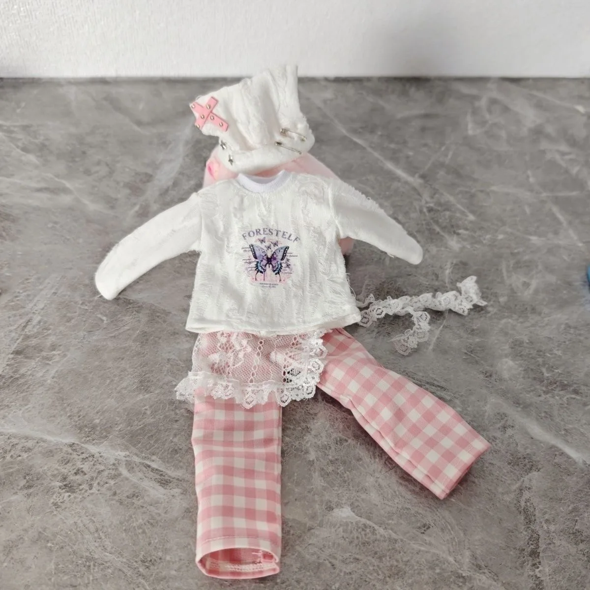 

（customization 30day）BJD doll clothes suitable for azone 1/6 size Cute suspender skirt clothing set doll accessories (4 points)