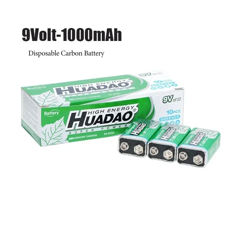 6F22 9 فولت بطاريات قلوية يمكن التخلص منها 1100 مللي أمبير خلية جافة للميكروفون لعبة متعددة إنذار الدخان اسلكية تخاطب بطارية احتياطية #3