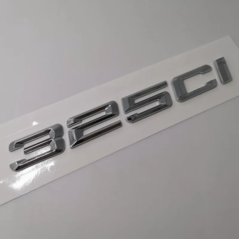 3D ABS Chrome Black Car Trunk Letters  For BMW 316ci 318ci 320ci 325ci 328ci 330ci 335ci Logo Emblem Badge Sticker Accessories