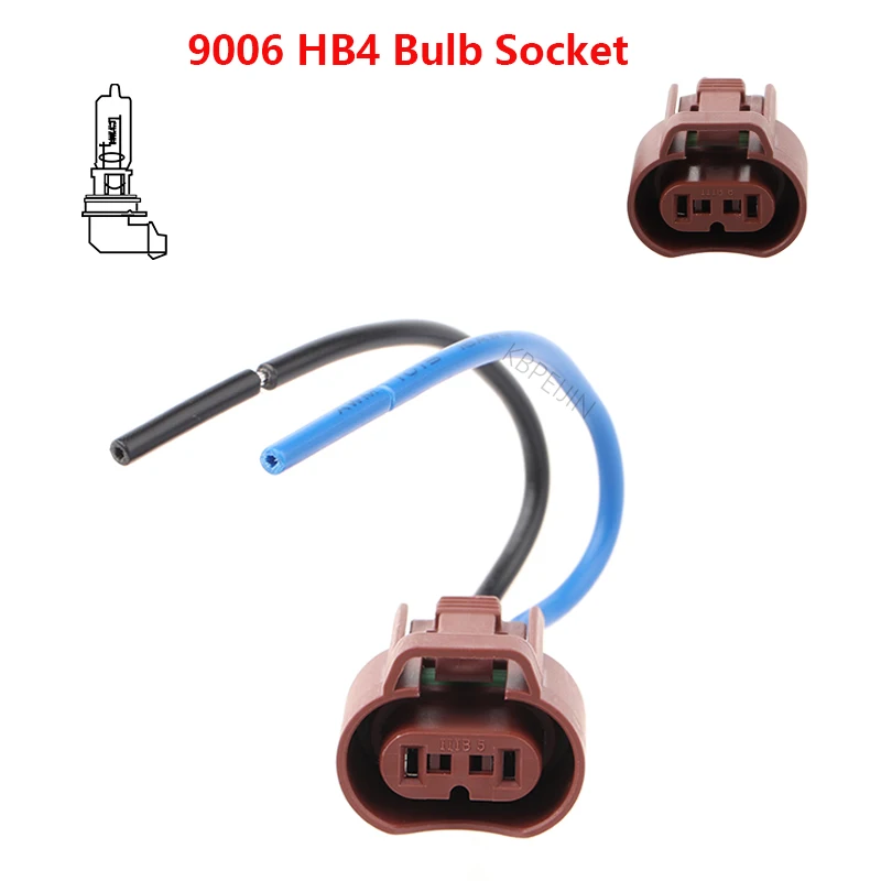 2x For Nissan Toyota Honda Buick Mazda Headlight Socket HB4 9006 Bulb Holder Adapter Connector Accessories