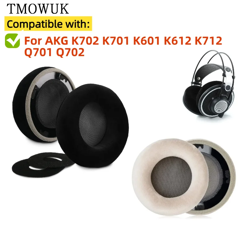 

Replacement Earpads for AKG K702 K701 K601 K612 K712 Q701 Q702 Earmuffs Ultra-soft Sponge Cushion Cover Repair Parts Headphone