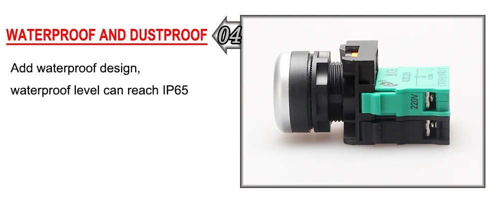 Hunst 22 mm hochwertiger Druckknopfschalter mit Silberkontakt, für Lasermarkierungsmaschinen und CO2-Laserschneid- und Graviermaschinen. – Detail 5