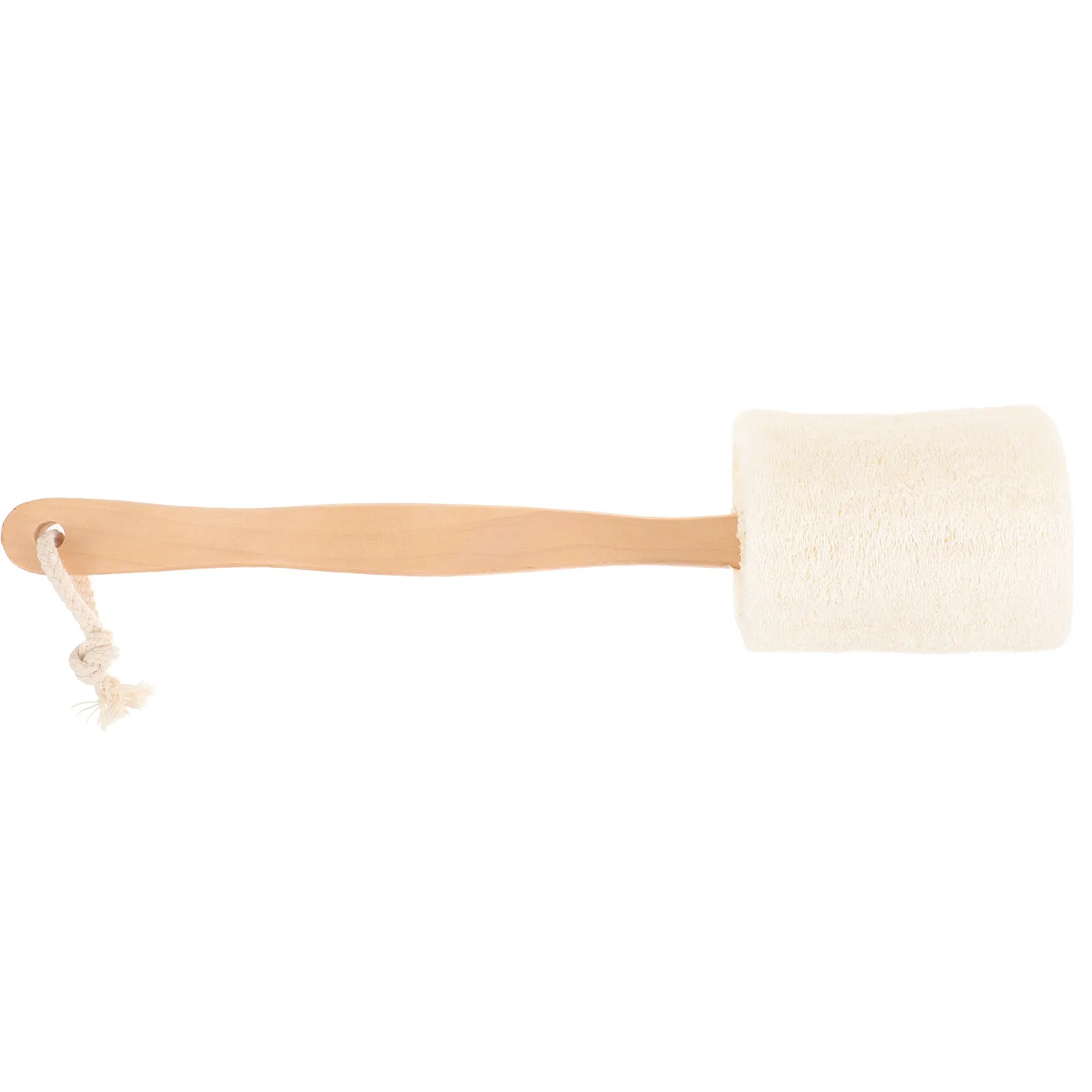 Loofah Stick Bath Scrubber Brush Wooden Handle Natural Loofah Sponge for Full Body Exfoliation Skin Cleaning Circulation Boost