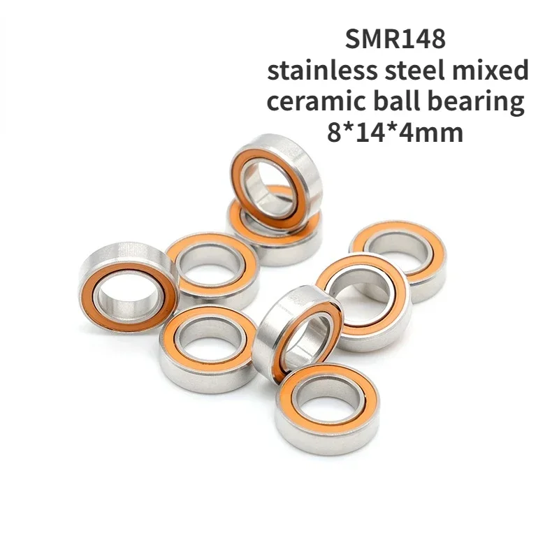 SMR148 stainless steel mixed ceramic ball bearing manufacturers strength supply 8*14*4mm fish gear bearing