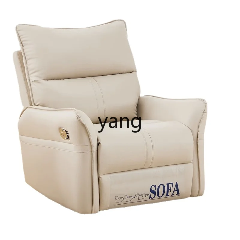 ZWS Electric Single Living Room Leather Sofa Simple Multifunctional Space Massage Armchair Home Leisure Lazy Recliner