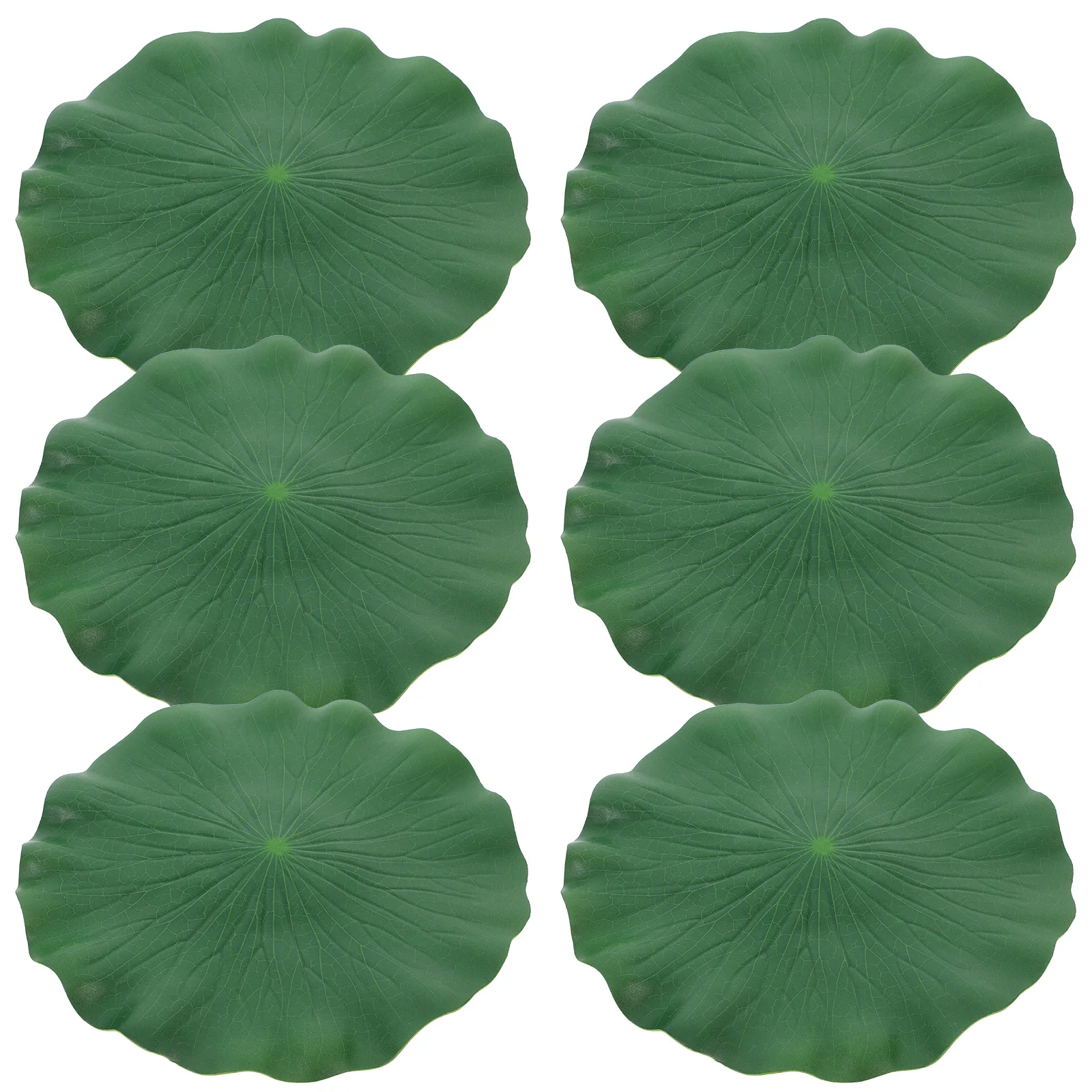 

6Pcs Realistic Artificial Lotus Leaves 28Cm Green Floating Foliage for Aquarium Pond Decor Simulation Water Garden Ornament Set