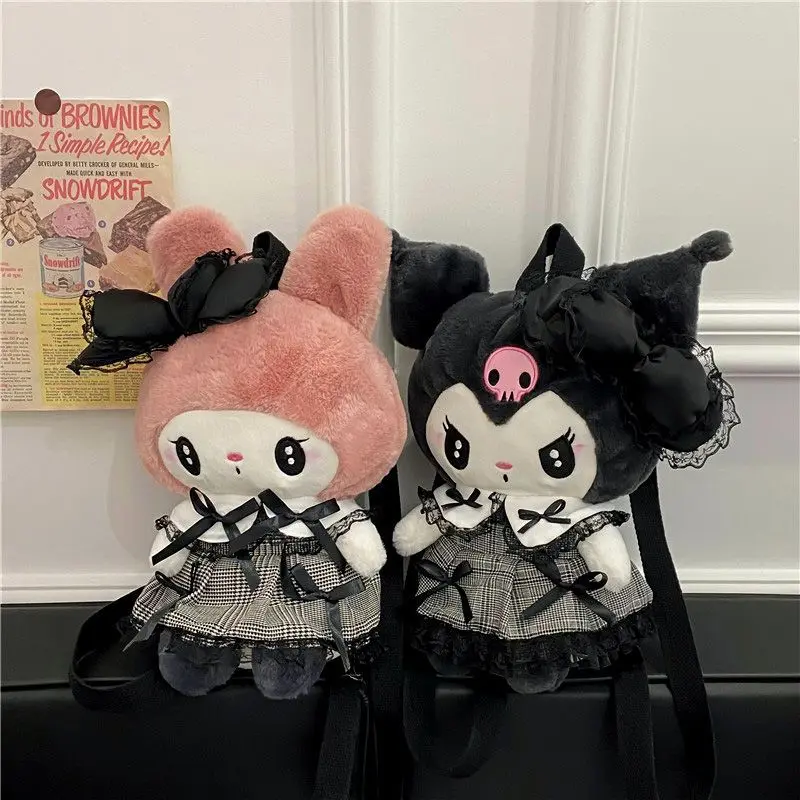 Wholesale Sanrio Plush Toys Cute Kuromi My Melody Backpack Shoulder Bag Kawaii Lolita Plush Stuffed Animal Plush Doll Girl Gift