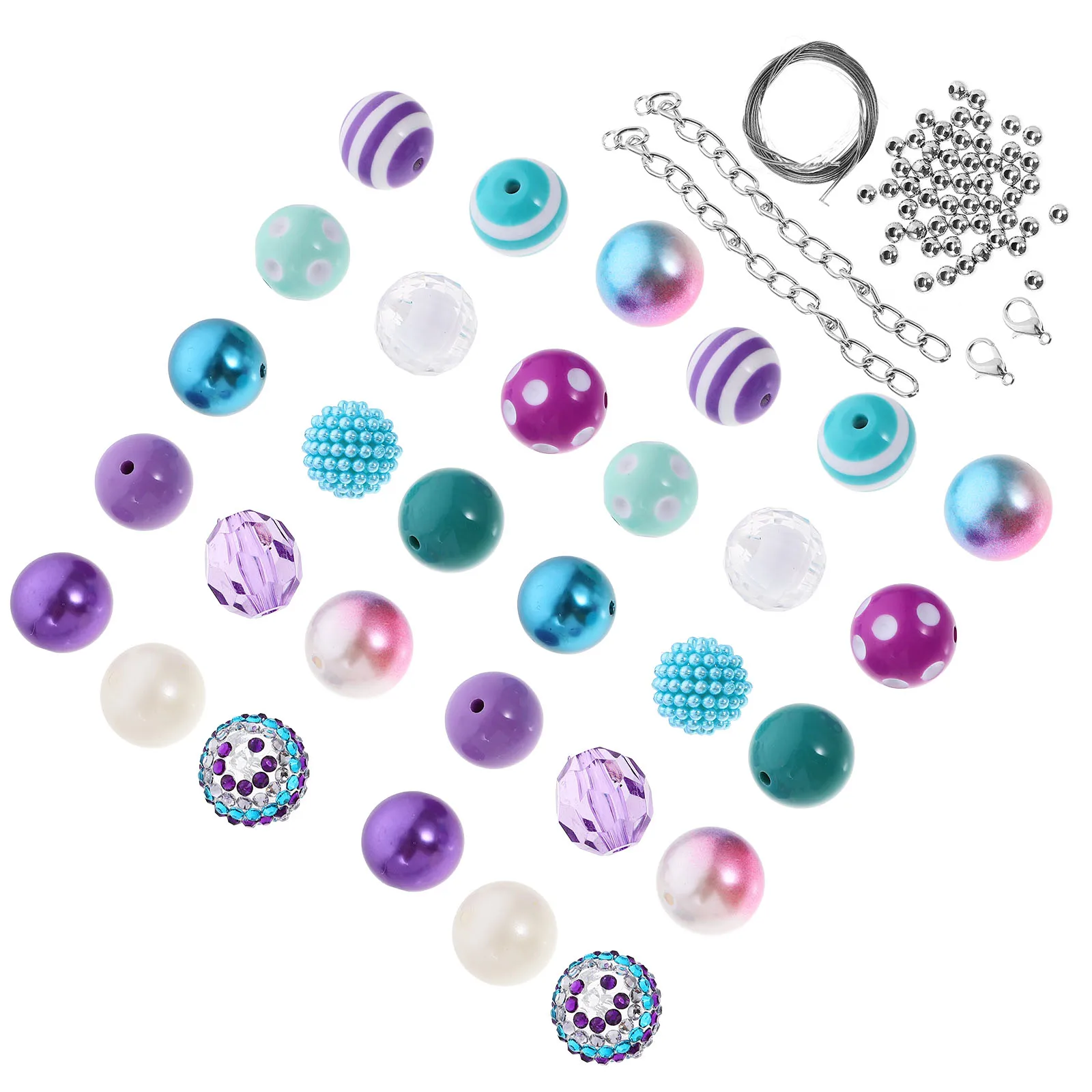 

50pcs Acrylic Beads 20MM Mermaid Ocean Style for Jewelry Bracelet Earrings Necklace DIY Crafts Accessories Loose Beads