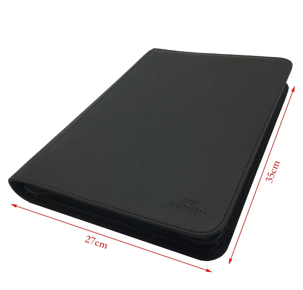 AEGIS GUARDIAN Premium 9 Pockets Trading Card Album Folder - 360 Side Loading Pocket Zip Binder for TCG