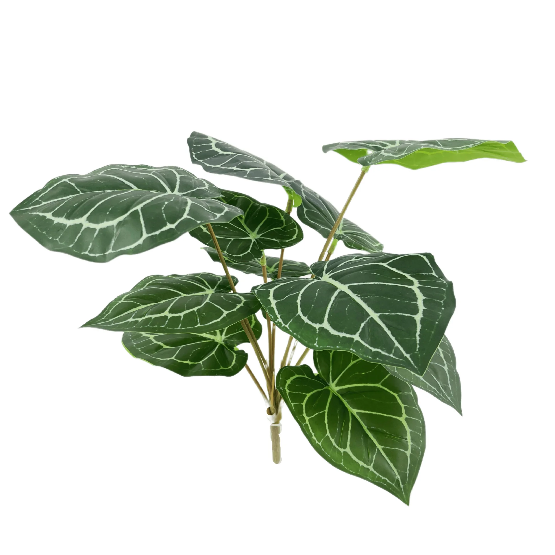 Artificial Green Plants Plastic Evergreen Watermelon Leaves Home Living Room Decor Simulation Plant Leaf Wedding Decoration