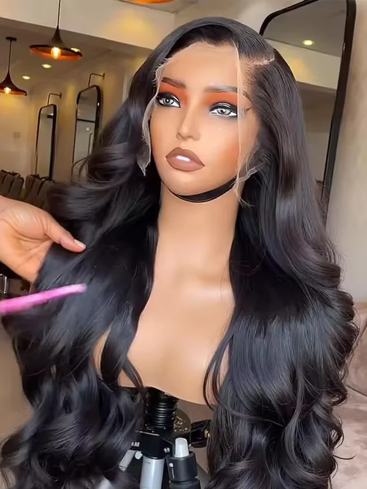 Мокрый и волнистый парик фронтальной части шнурка Человеческие волосы 13x6 Необработанный Hd Прозрачный объемный парик человеческих волос 42 дюйма 13x4 Парик фронта шнурка для женщин