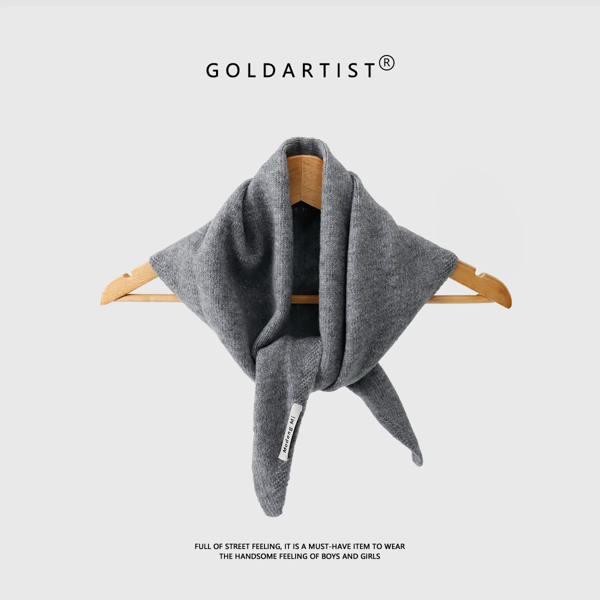 Syal Segitiga Kasmir Wanita 2025 Baru Musim Gugur dan Musim Dingin Jilbab Pelindung Leher Syal Rajutan Serbaguna