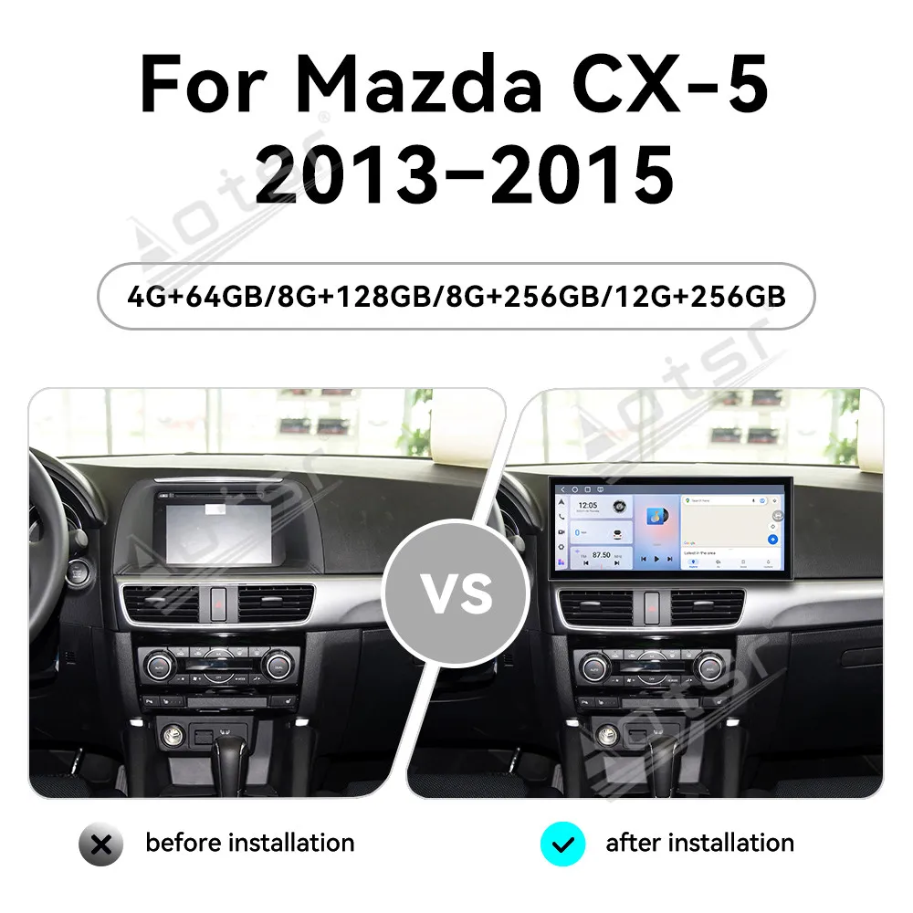 Stylish Full HD Touch Screen Car Radio Android 15 System Android Auto GPS Navi Multimedia Head Unit For Mazda CX-5 2013-2015