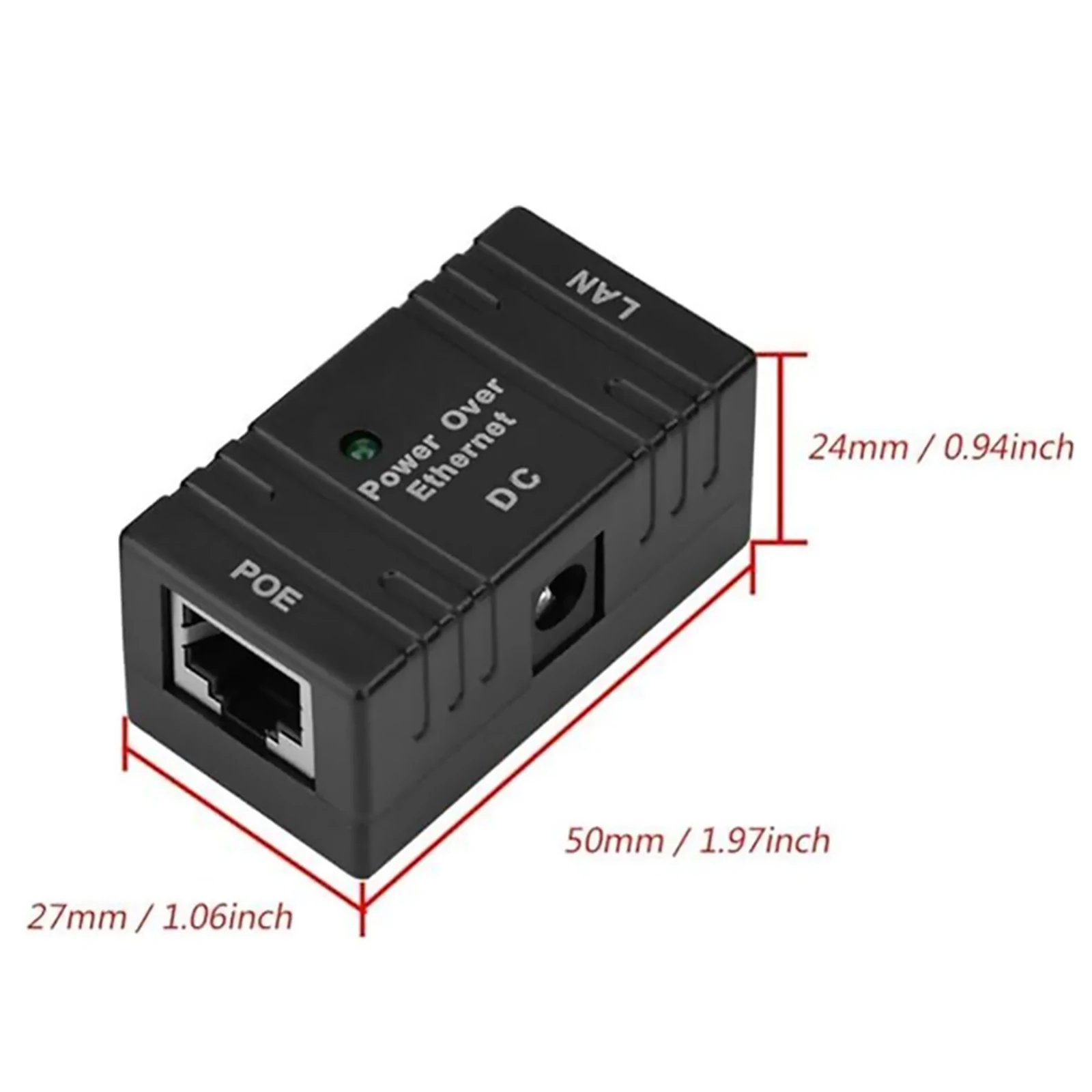 10Pcs/Set 10/100Mbps 5V 12V 24V 48V/2A Passive RJ-45 POE Injector Power Splitter Over Ethernet Adapter For LAN Network