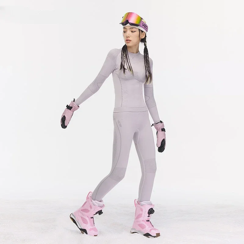 Conjunto de ropa interior de esquí para deportes al aire libre, ropa interior cálida de secado rápido para invierno, chándales térmicos para Snowboard, 2025