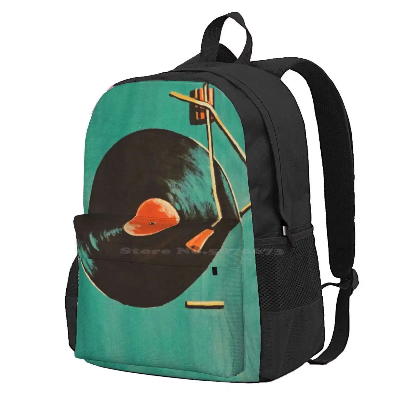 Longplay Hot Sale Schoolbag Backpack Fashion Bags Acrylics Acrylic Painting Long Play Vinyl Record Retro Vintage Album Music