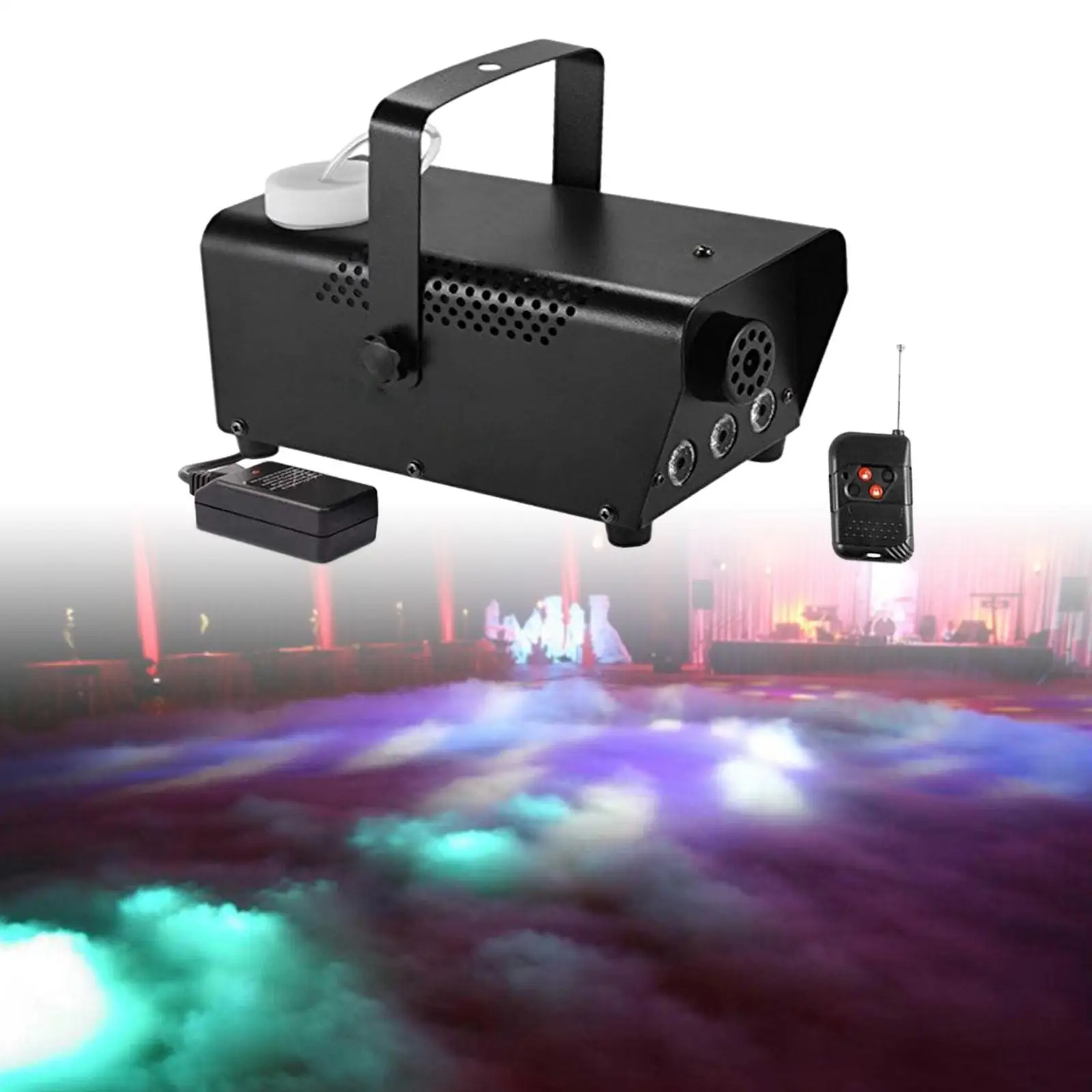 Macchina per nebbia da esterno con 7 luci a LED Fogger per decorazioni KTV per feste