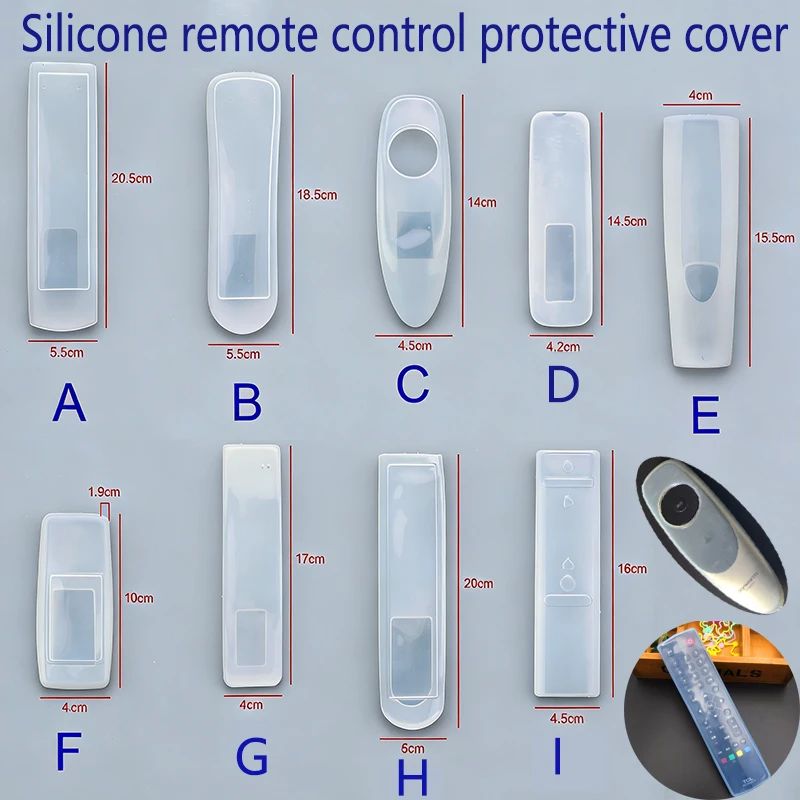 1PC Multi Specification Silicone Remote Control Protective Cover Suitable For TV Air Conditioning Set-top Box Remote Control