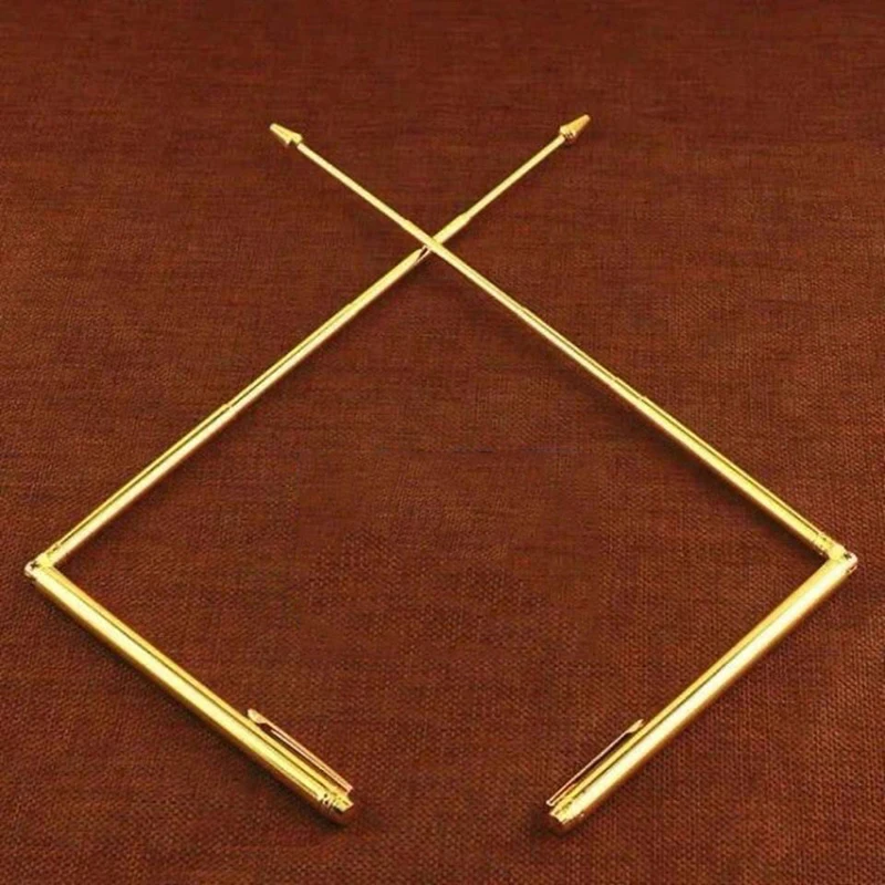 2PCS Dowsing Rods Brass Tools Water Detector Measuring Instruments Easy To Carry