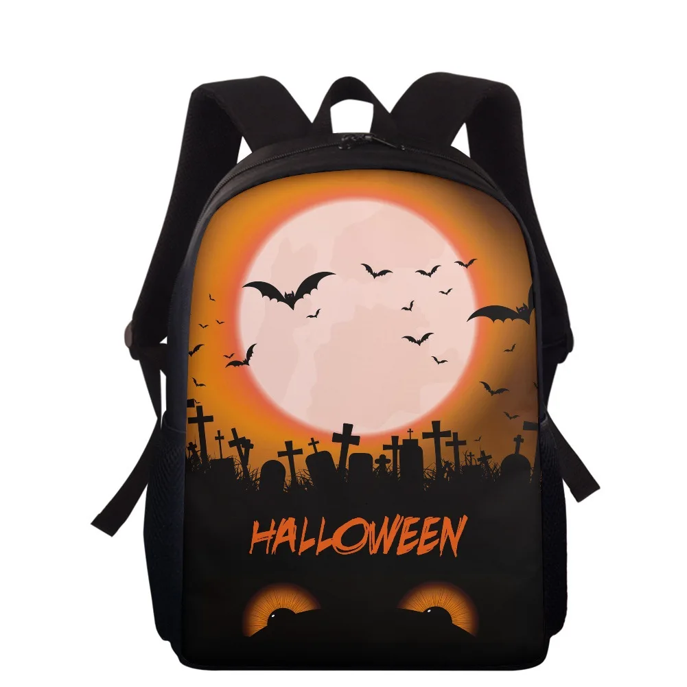 16 Inch Halloween Themed Backpack for Boys Girls Kids School Bag Lightweight Bag Men Outdoor Travel Bag Laptop Sports Backpacks