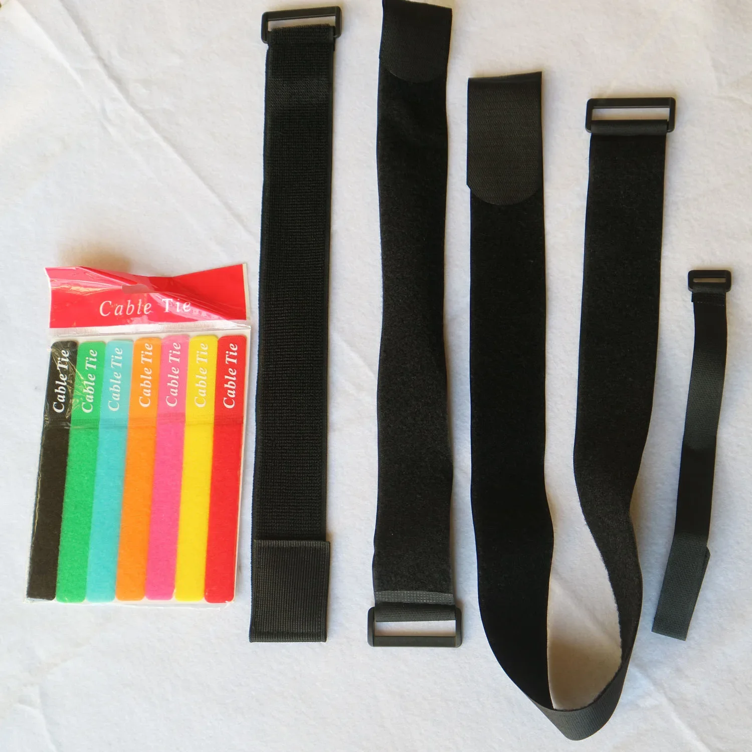 Reusable nylon Fastening luggage Ties with buckle 5cm*0.5M/1M back to back Hook and Loop fastening sticky tape straps