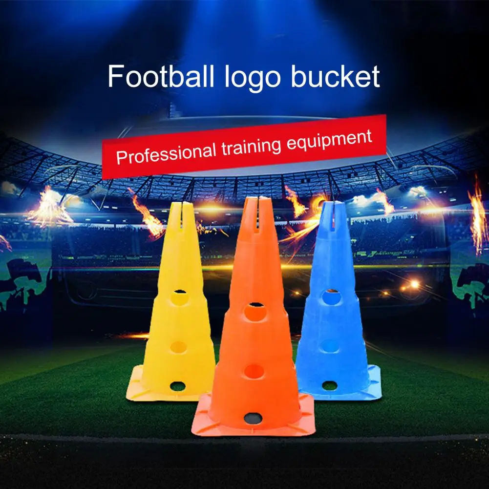 Durable Sports Cone Hole Design Bright Color Eye-catching Smooth Edge Soccer Barrier Cone  Training Cone Sports Marker