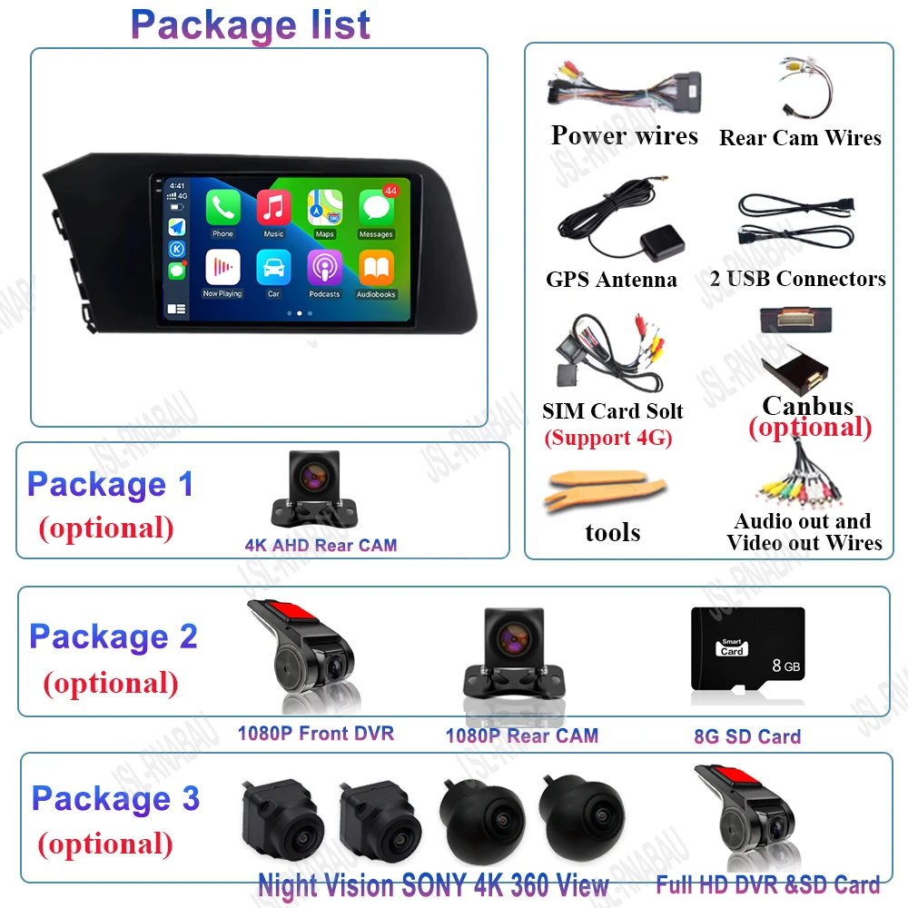 Android 16 Carplay Auto 4G+WIFI For Hyundai Elantra VII CN7 2020 2021 Car Radio Navigation GPS Multimedia Video Player Head Unit