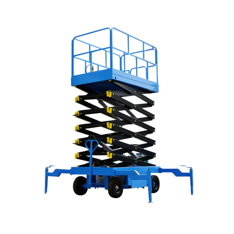 New 10m Steel Scissor Lift Electric Hydraulic Mobile Aerial Work Platform 380v Mobile Lifting Truck for Lifting Goods