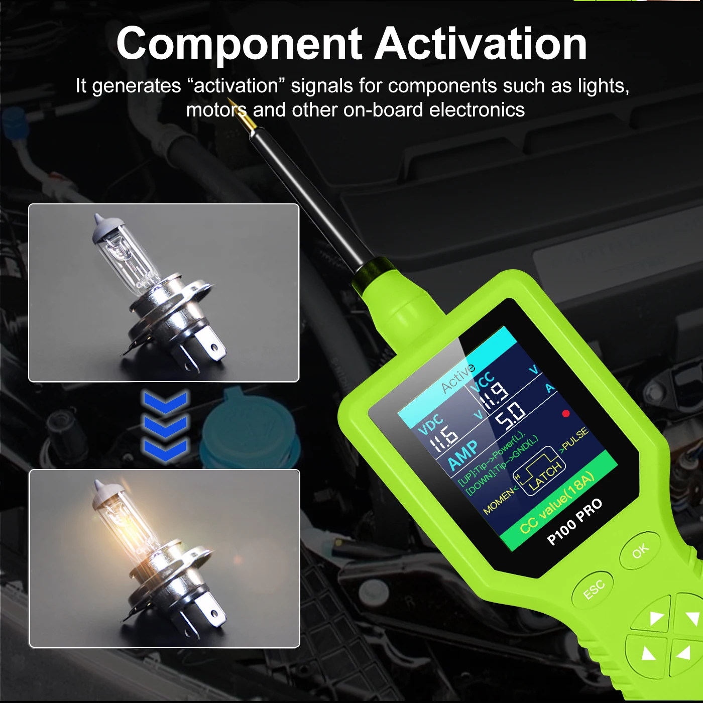 JDiag P100 Pro Kit Kfz-Stromkreisprüfer Multifunktionaler Intelligenter Diagnose-Scanner für Fahrzeugelektrik Neueste Version mit P181 – Detail 6