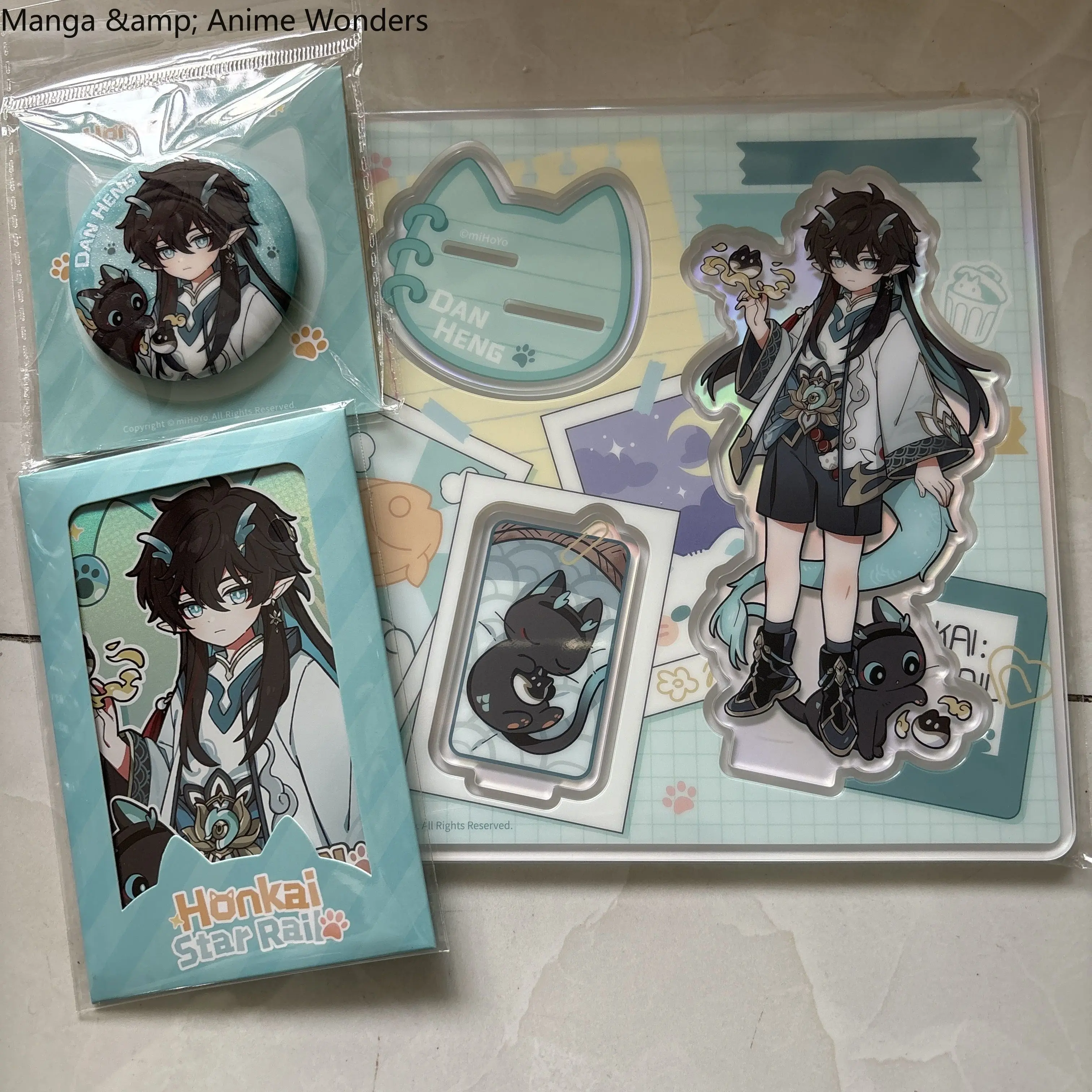 

Официальный Dan Heng Honkai: Star Rail, аниме, косплей, лазерная карта, значок, булавки, брошь, акриловая настольная подставка, фигурка, 3 шт./компл., Хэллоуин