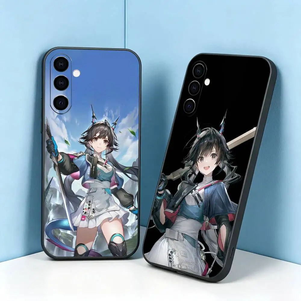 Arknights E-Endfield Laevatain  Phone Case Black Silicone Soft For Samsung Galaxy A73,A72,A71,A70,A53,A52,A51 Gift