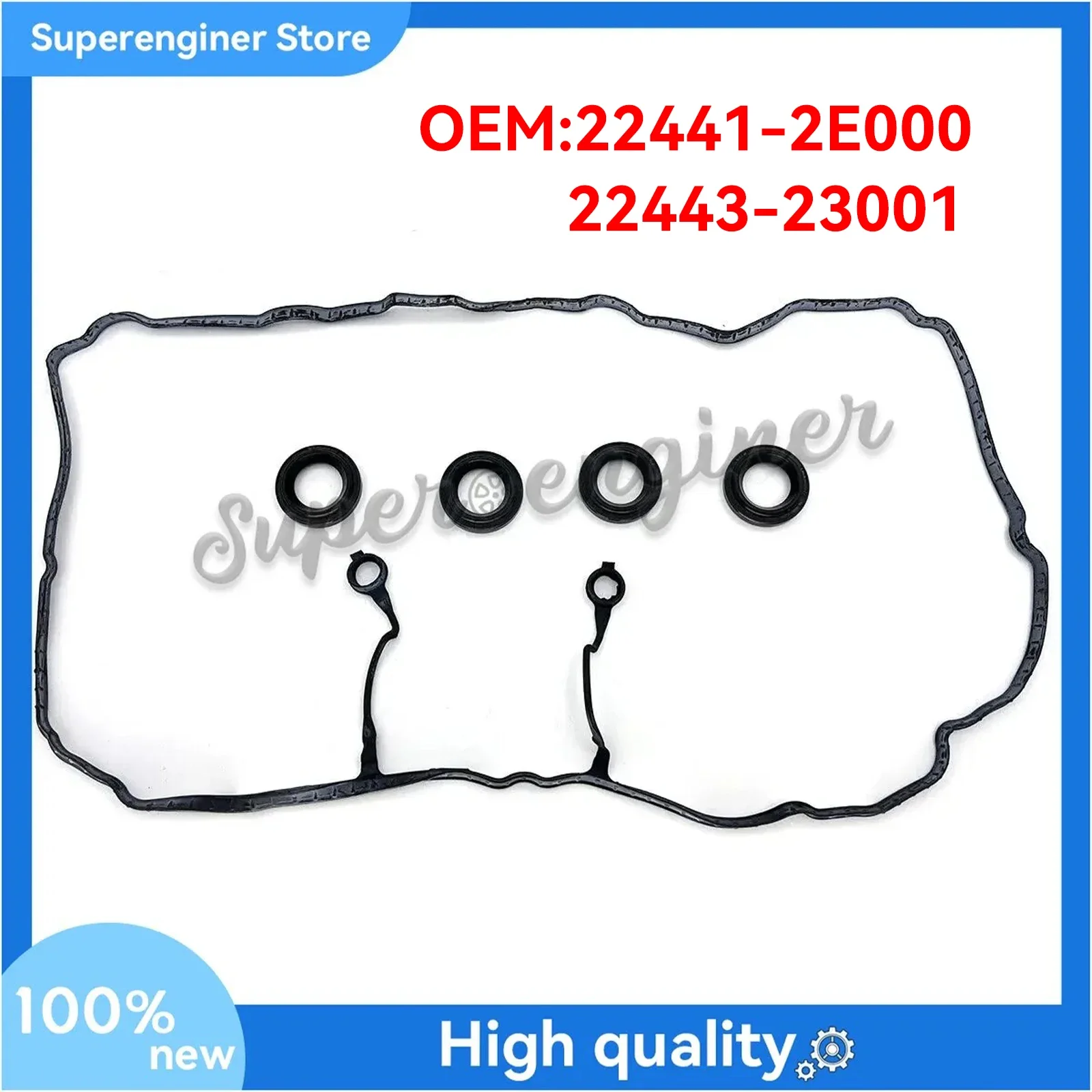 

22441-2E000 22443-23001 Car Accessories Valve Cover Gasket Kit Fit for Hyundai Elantra Tucson Sonata Kia Optima Soul 1.8 2.0L