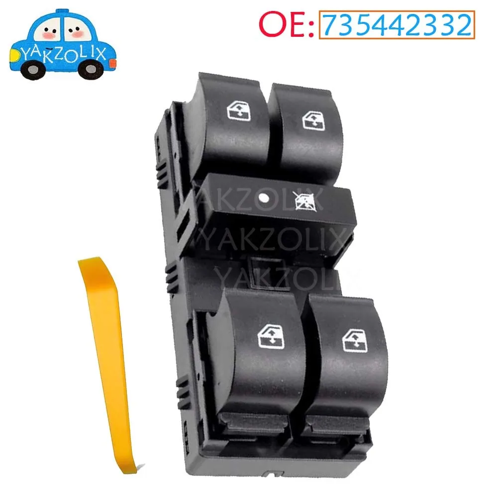 735442332 Master Driver Side Electric Power Window Switch Lifter Control Button For Fiat Palio Adventure 2003 2004 Siena 200