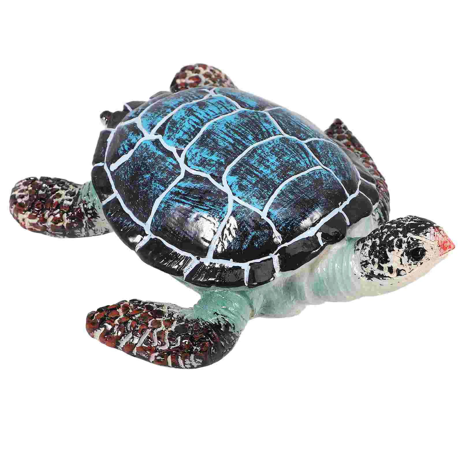 

Micro Landscape Turtle Resin Figurine Toys Statue Animal Adornment Lifelike Model Educational Sea Artificial Decor