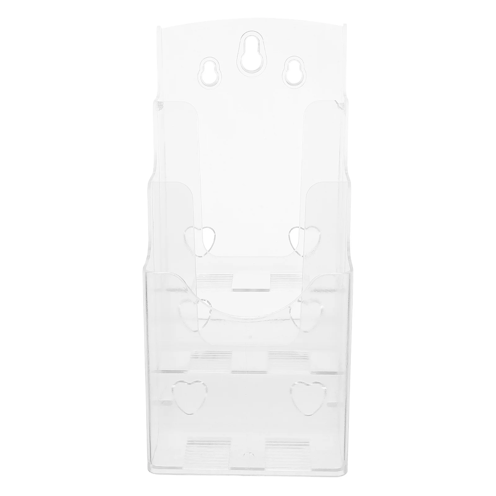 1 Tier A6 Foldable Pamphlet Holder Clear Acrylic Brochure Rack For Desk Wall Mount Display File Organizer Tabletop Document