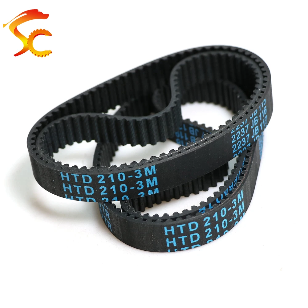 HTD3M مؤقت اشتعال محيط 195 198 201 204 207 210 213 216 219 222 مللي متر 3M المطاط مغلق حلقة حزام عرض 3-20 مللي متر للمكنسة الكهربائية #3