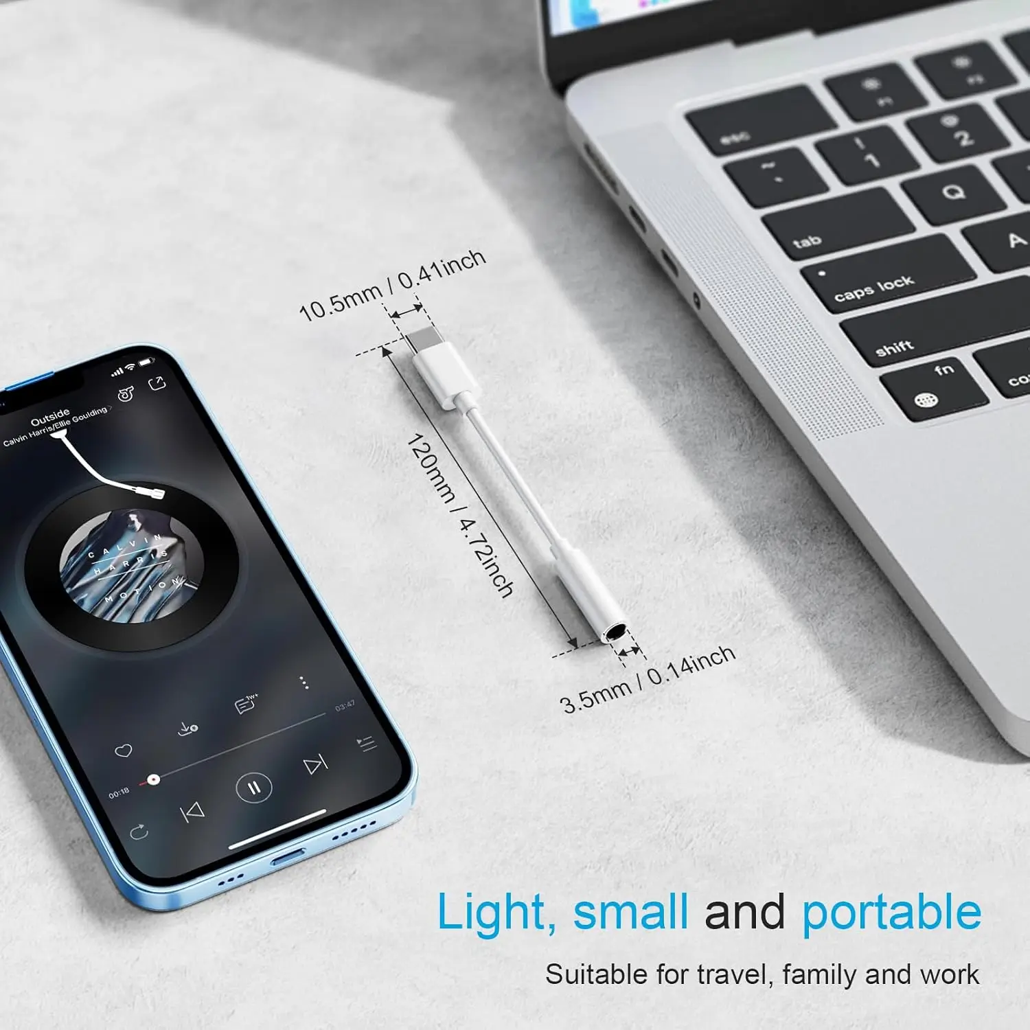 4 قطع محول سماعة رأس USB-C إلى 3.5 ملم، كابل Aux Audio Dongle، متوافق مع Samsung S20/S20+/S20 Ultra، Pixel 4/4XL والمزيد #3