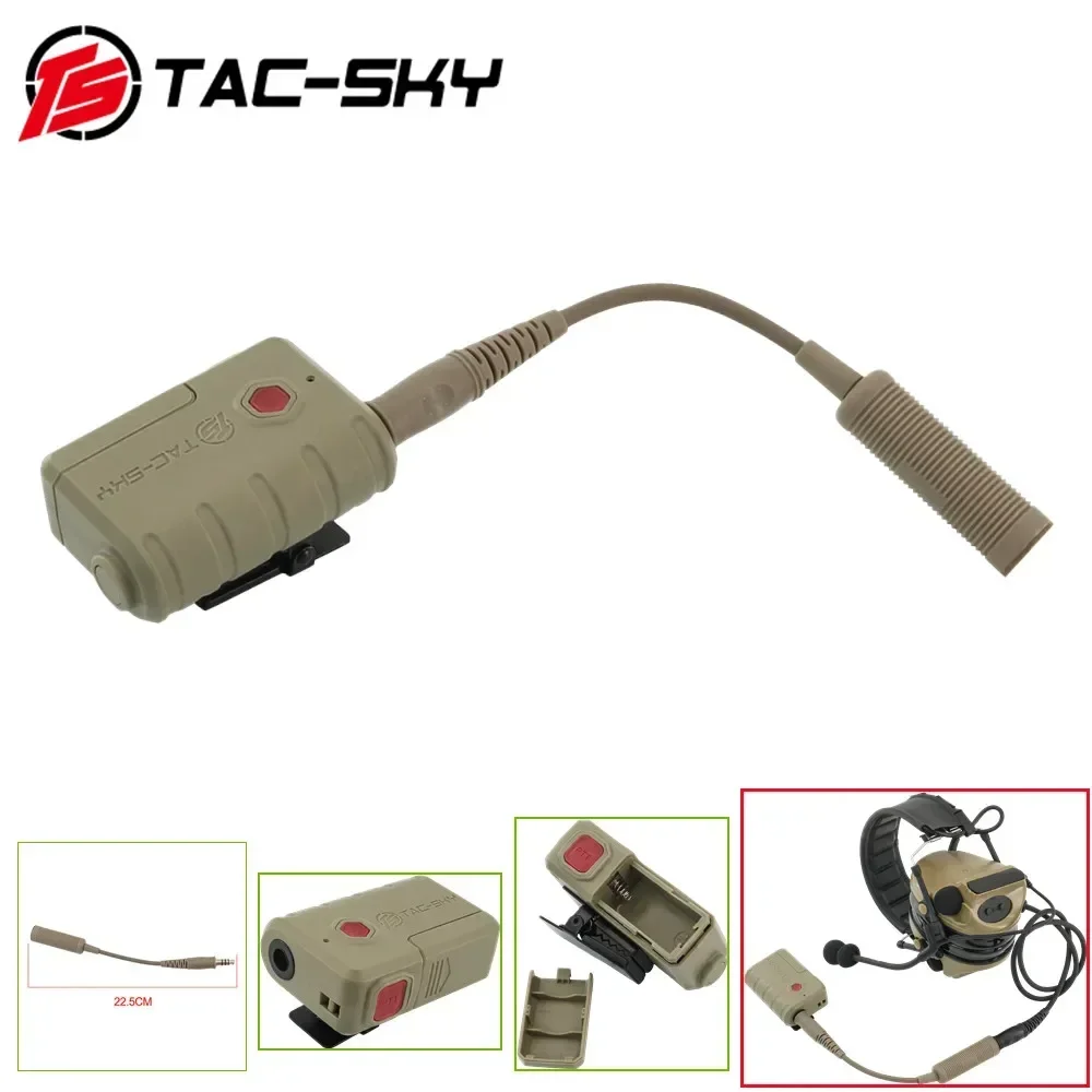 

TAC-SKY Tactical PTT Headset Adapter BluetoothPtt for FCS AMP /MSA Sordin/TCI/PELTO COMTA Airsoft Shooting Tactical Headphone