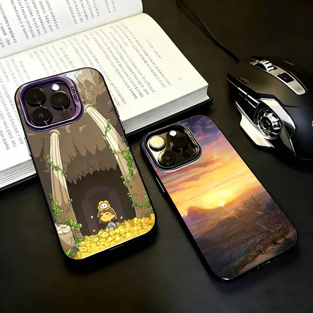 

N-Nostalgic U-Undertale-es Black Candy silver phone case Phone Case For iPhone17,16,15,14,13,12,11 Plus,Pro Max